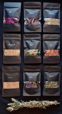 Lilith Herbal Collection - 9 Sacred Herbs + Mugwort incense bundle